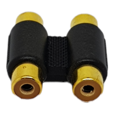 Double RCA Phono Coupler Joiner Female Audio Video Connector Adaptor Twin To