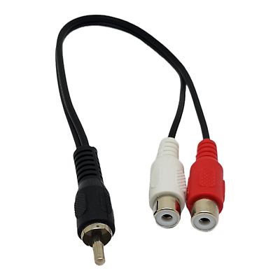0.2m RCA Phono Audio Video Splitter Adapter Cable TV Lead 20cm Short