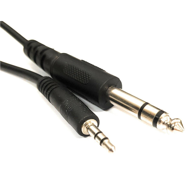 1.8m 6.35mm to 3.5mm Jack to Jack Audio Cable Stereo Plug 6.3mm 1/4 Lead 2m