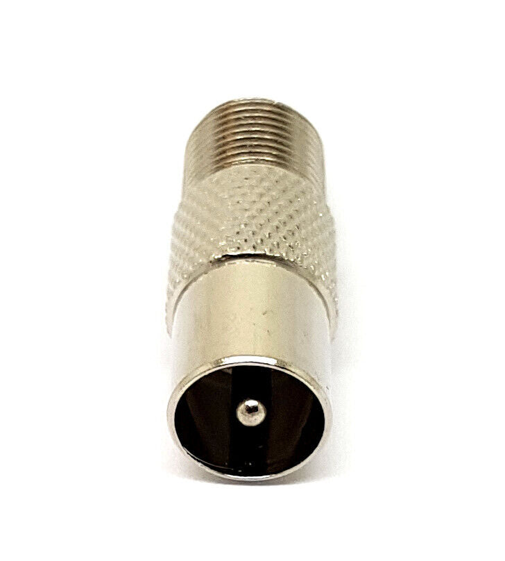 Satellite Coax Male Adapter F-Type Female to RF TV Aerial Connector Coaxial