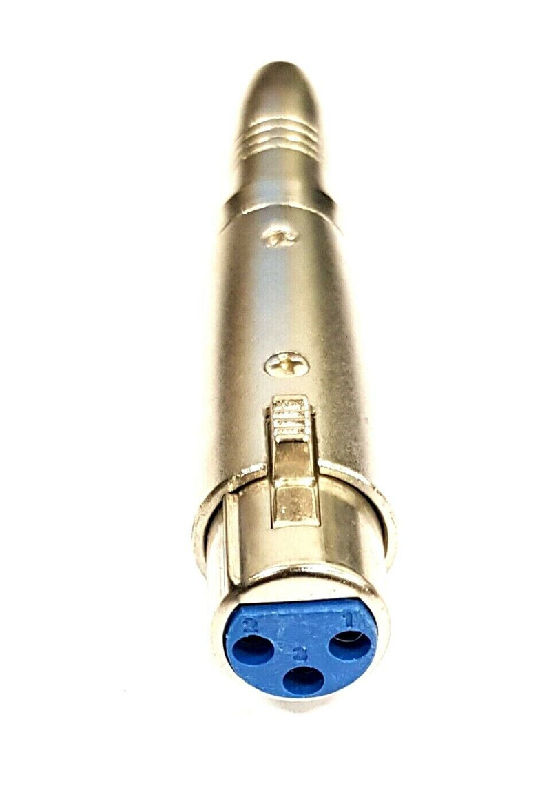 XLR FEMALE Plug  To 6.35mm MONO Jack Socket Microphone Cable Adapter Adaptor