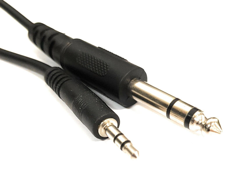 1.8m 6.35mm to 3.5mm Jack to Jack Audio Cable Stereo Plug 6.3mm 1/4 Lead 2m