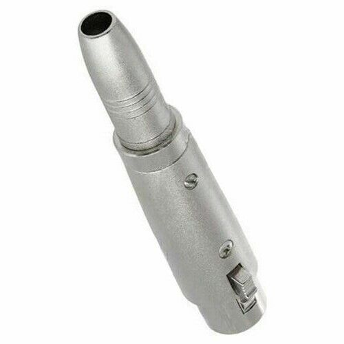 XLR FEMALE Plug  To 6.35mm MONO Jack Socket Microphone Cable Adapter Adaptor