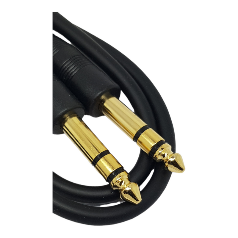 2m 6.35mm Stereo Jack to Jack Cable 1/4" 6.3mm Lead