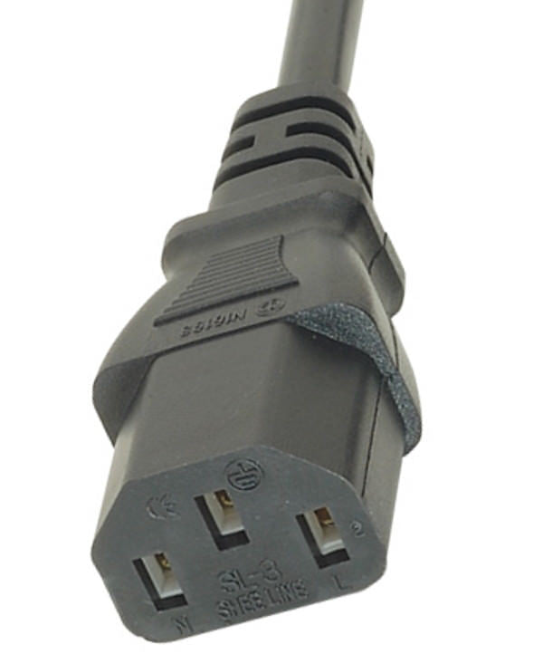 2m Power Extension Cable IEC Kettle Male to Female UPS Lead C13 - C14 PC Metre