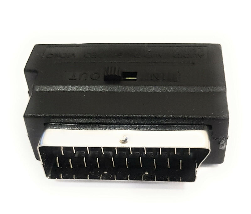 SCART To 3 RCA Composite Phono Adaptor with In Out Switch Converter