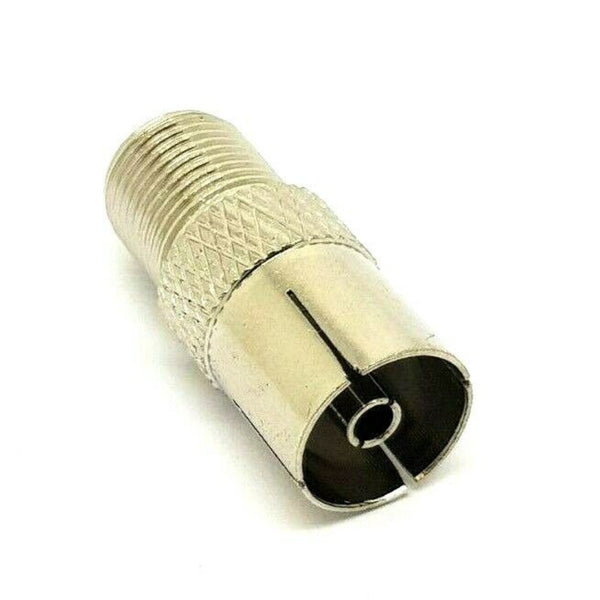 F-Type Coaxial Female to RF TV Aerial Female Adapter Satellite Coax Connector