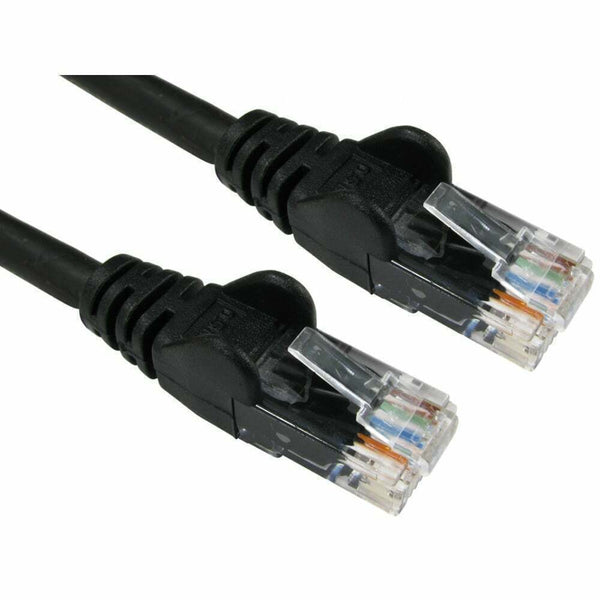 0.5m Black Ethernet Cable Network Internet Cat5e RJ45 Patch Lead