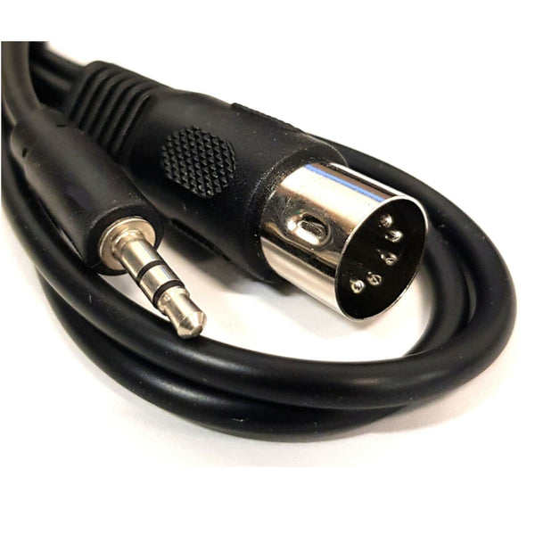 1M Metre 3.5mm Stereo Jack to 5 Pin Midi Din Plug Audio Cable Lead 100cm