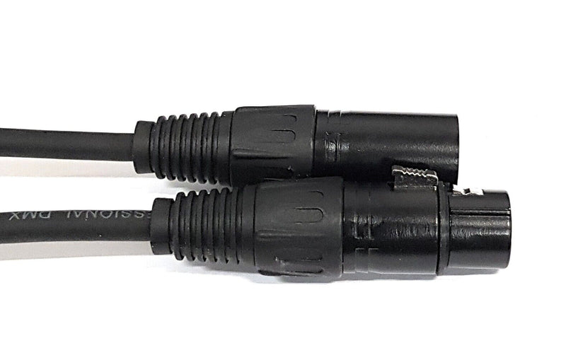 2m DMX Cable 3 Pin Spiral Shielded Insulated Male to Female Cable