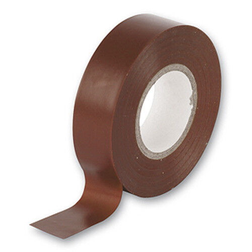 Brown PVC Tape Electrical PVC Insulating Insulation19mm Wide Cable 20 METRES