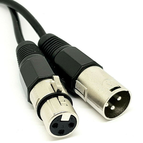 15m Hex Shape XLR Microphone Cable Lead 3 Pin Male To Female Patch Mic