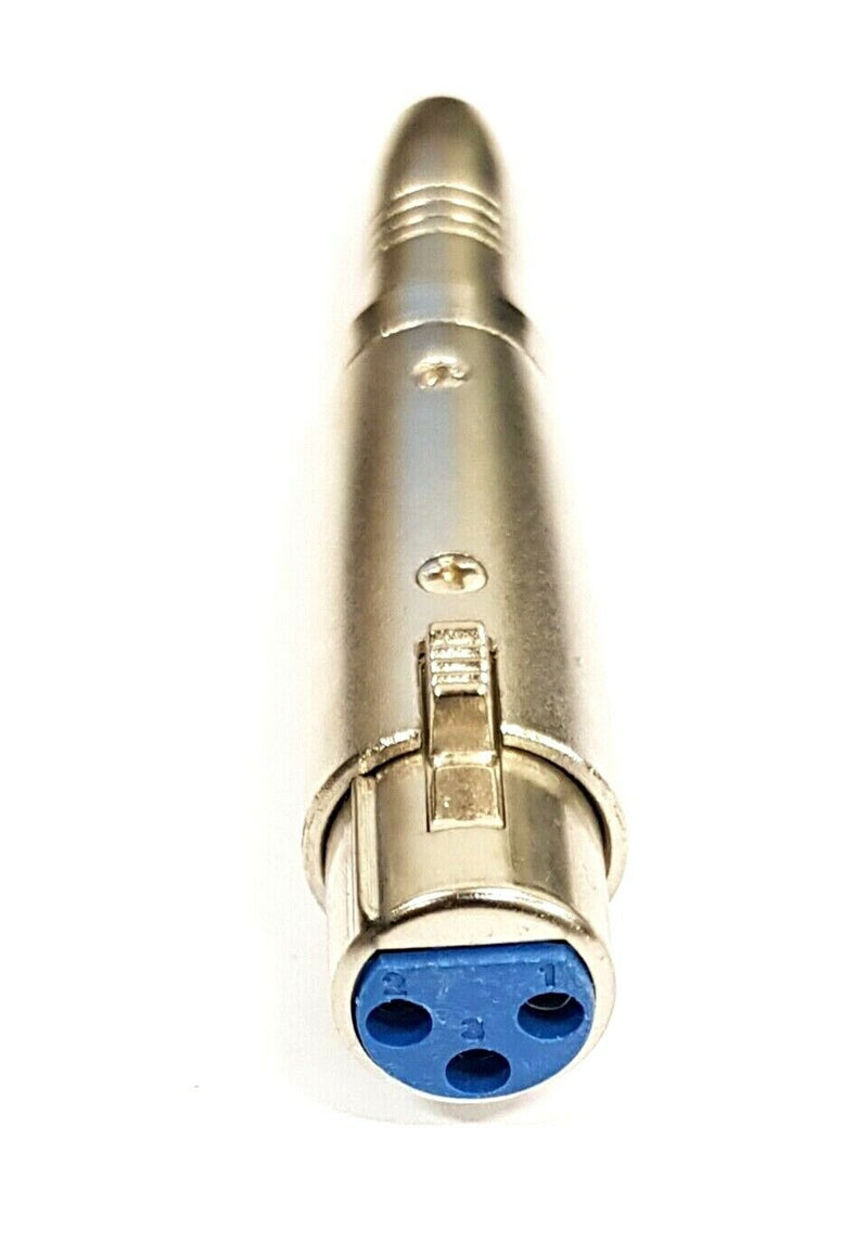 XLR FEMALE Plug  To 6.35mm Stereo Jack Socket Microphone Cable Adapter Adaptor