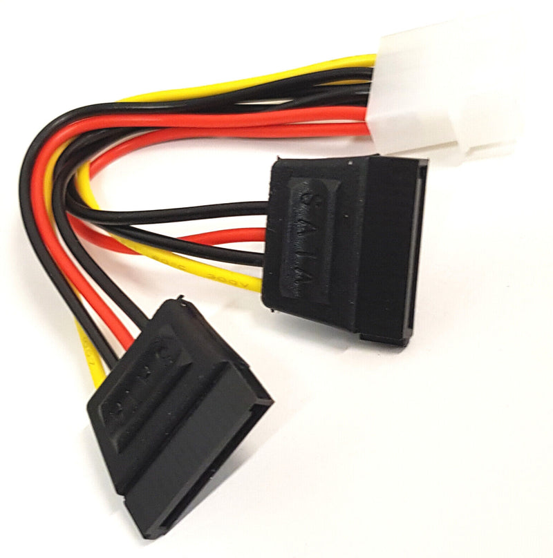 SATA  Splitter Power Cable 0.15m 4 Pin IDE Molex to Dual Y Female HDD Adapter