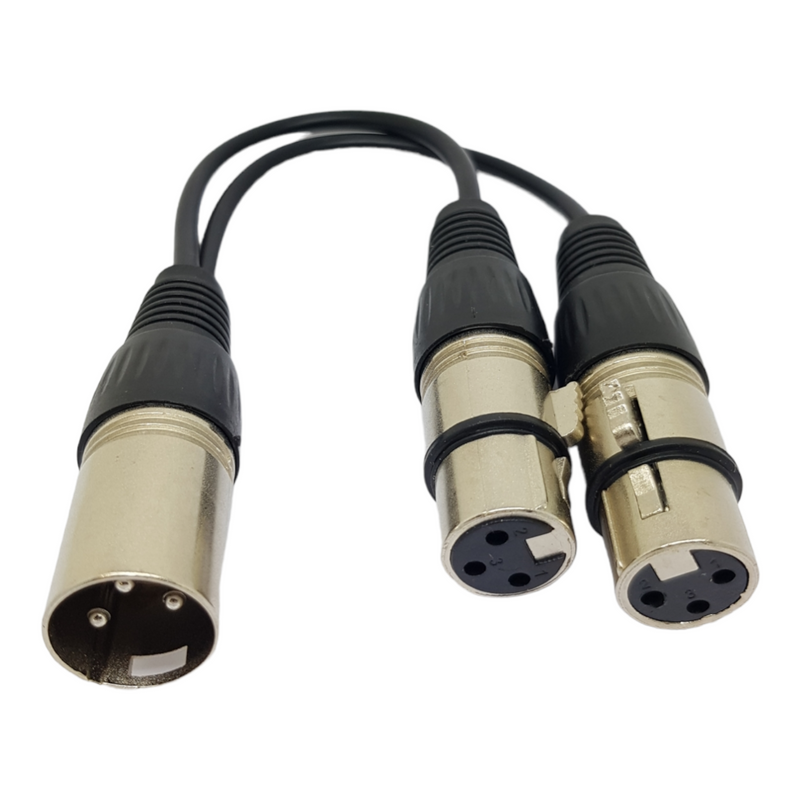 XLR Adaptor Plug Splitter/Combiner XLR Sockets 25cm