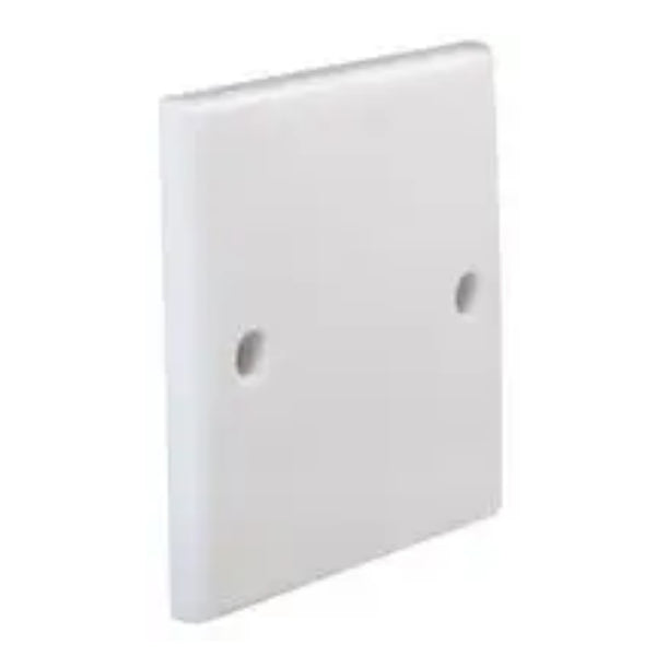 Curved Single Blanking Plate 1 Gang Electric Socket Cover With Screws